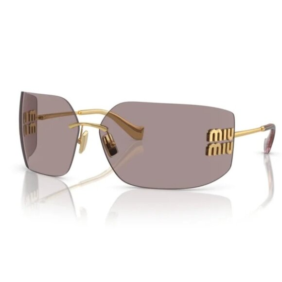 NEW MIU MIU SUNGLASSES MU54YS 5AK06I WOMEN SMU 54Y 5AK06I SHIELD MU 54YS EYEWEAR main image 5